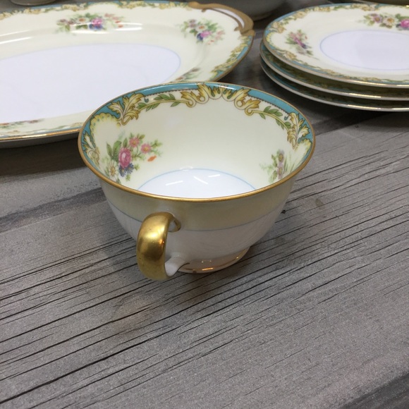 Vintage Noritake China Japan Moreton Blue Floral - Picture 7 of 8